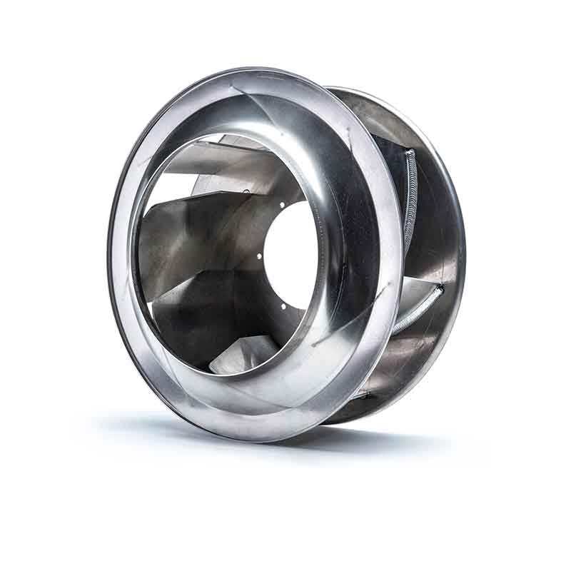 Backward-curved fan wheel