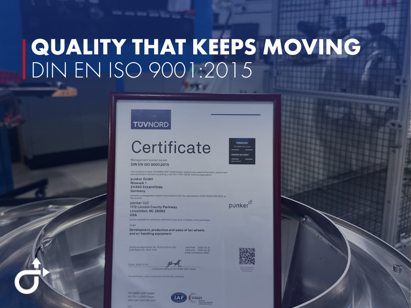 ISO 9001:2015 certification renewed