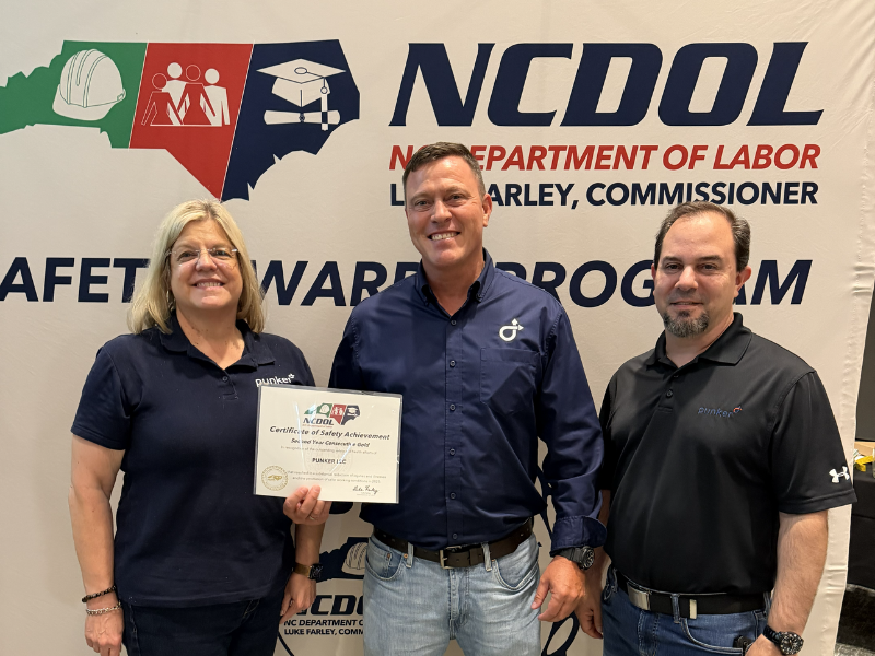 NCDOL Gold Award for occupational safety