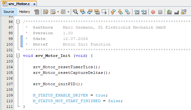 Motorsteuerungs-Firmware