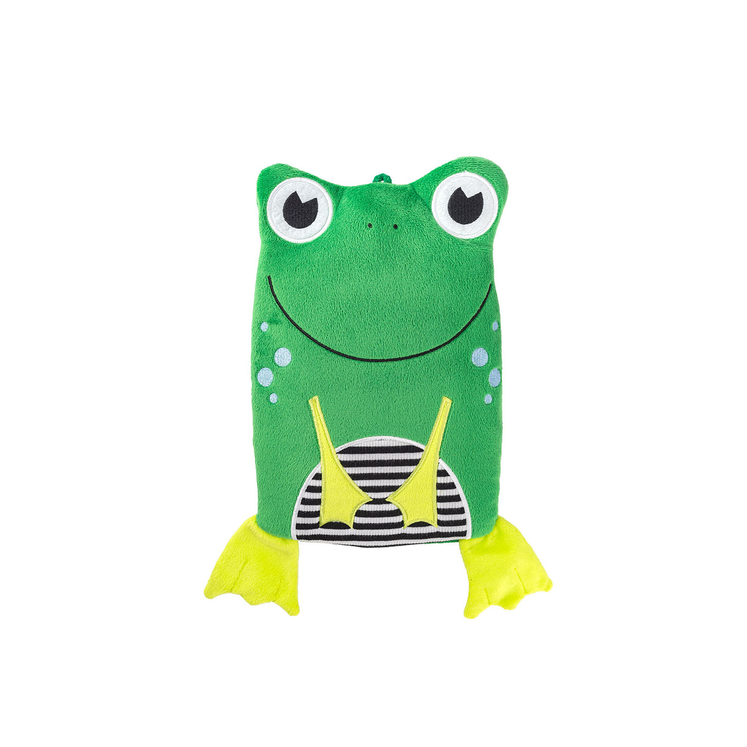 Kinder-Öko-Wärmflasche 0,8 l Veloursbezug Frosch