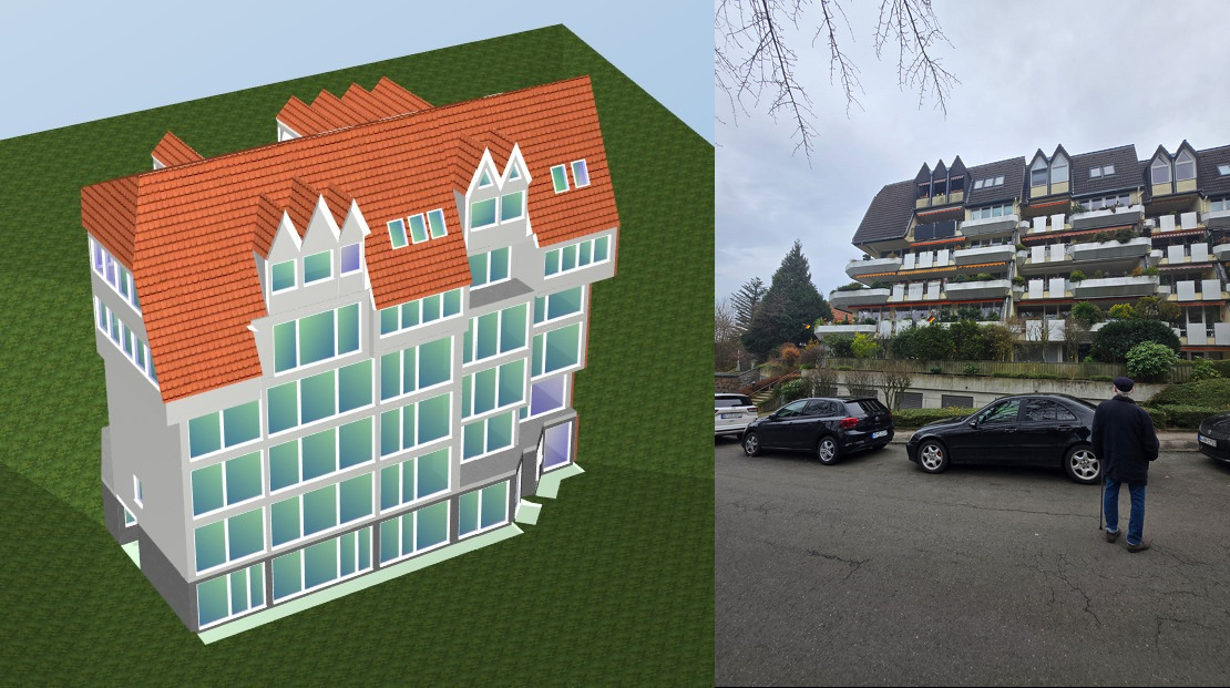 3D-Visualisierung eines Wohnhauses