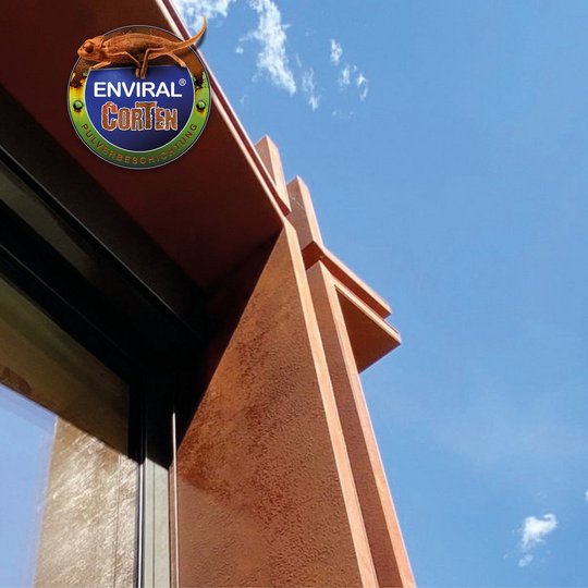 CorTen-Stahl-Element im CorTen-Look