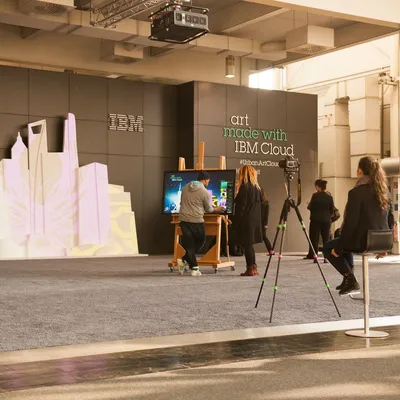 Skyline-Kulisse für Projection Mapping