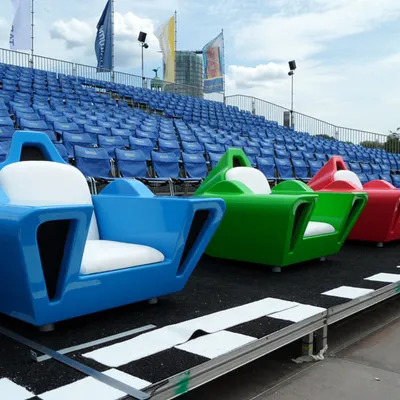 Formel-1-Rennsitze aus Hartschaum