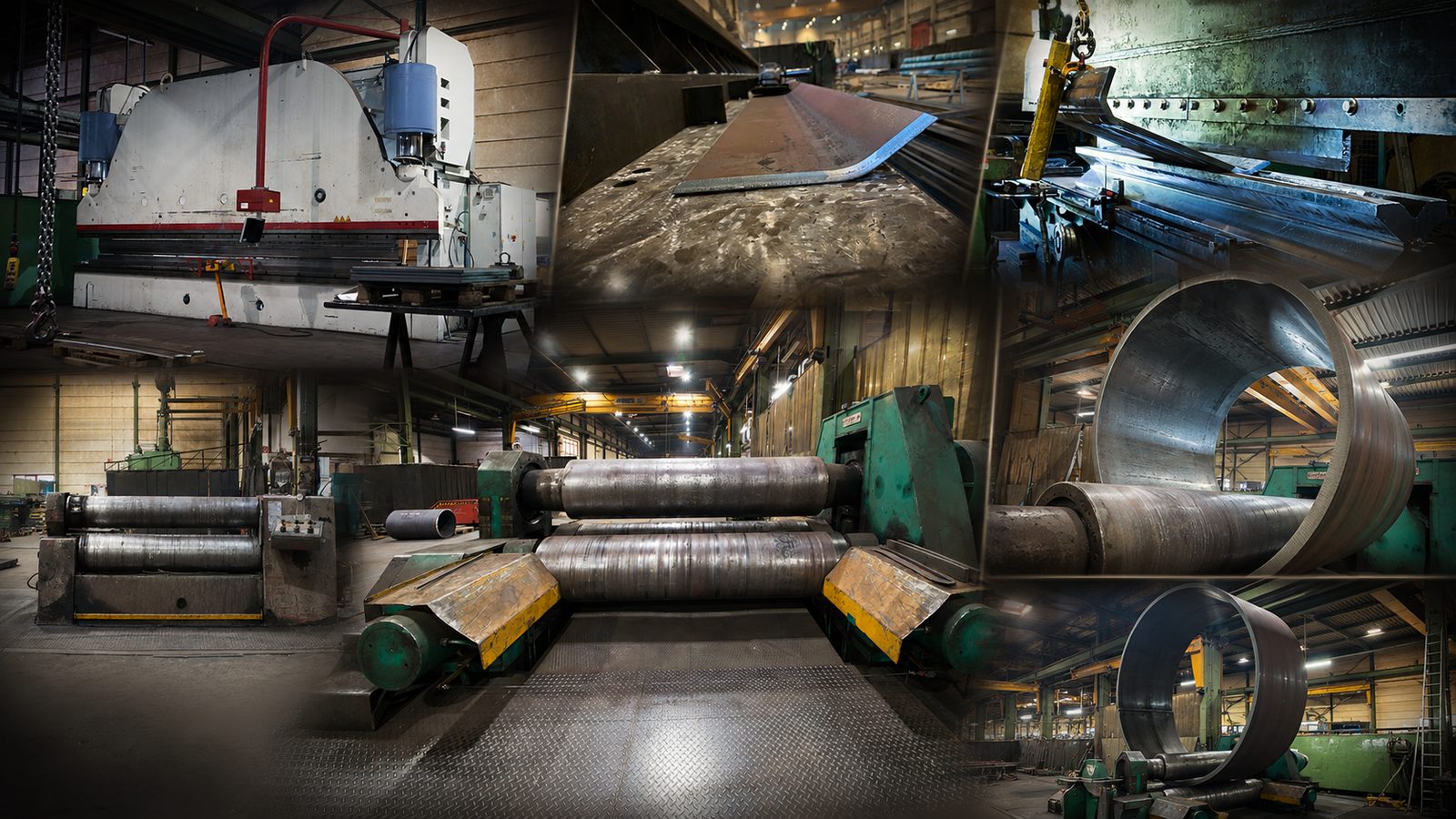 Abkanten bis 1.000 t, Rundbiegen und Blechwalzen