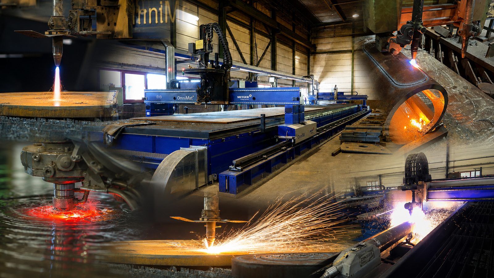 Autogenes Brennschneiden im 20 × 3,5 m Format bis 200 mm Dicke