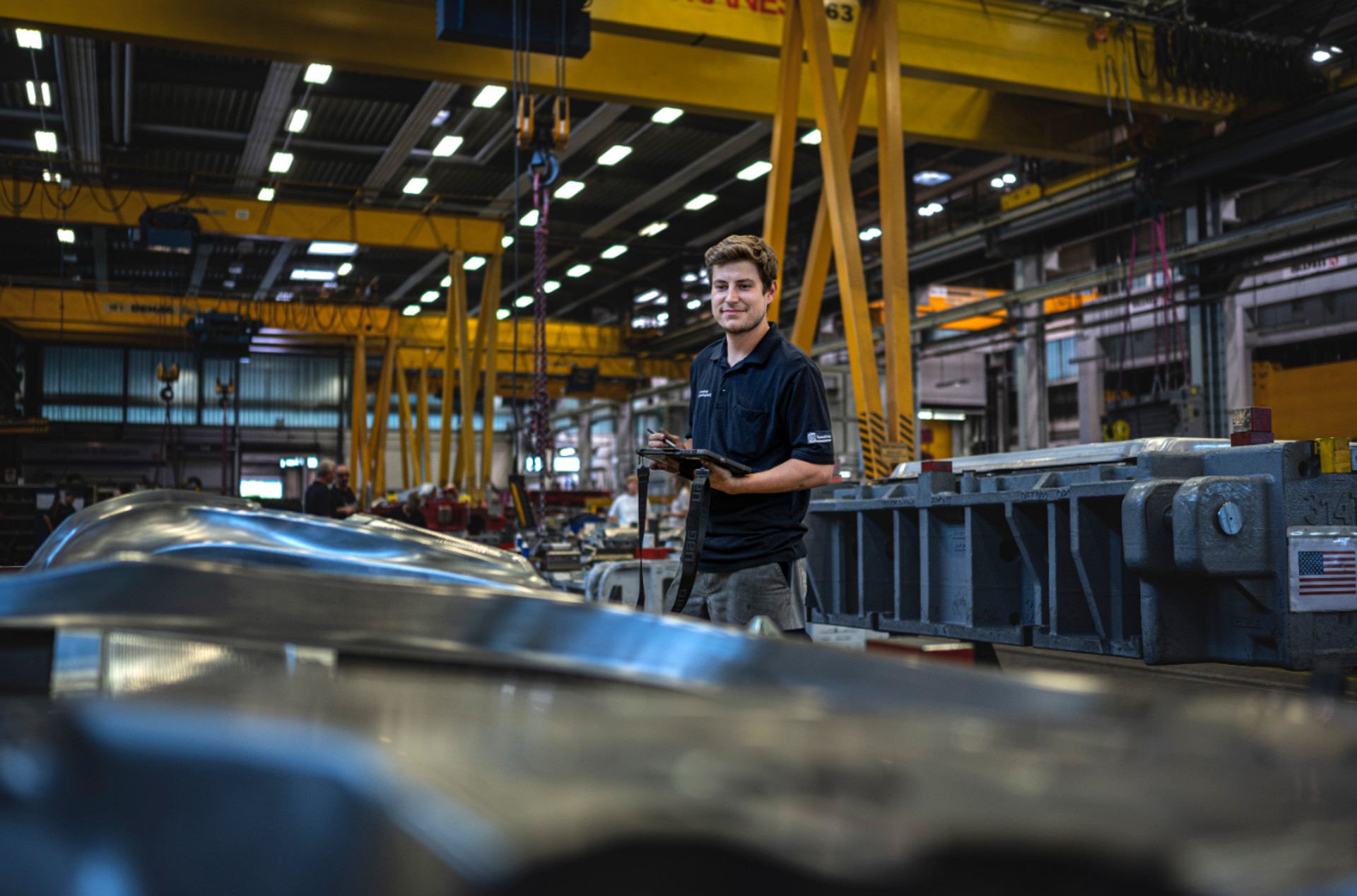 Fertigung und Qualitätskontrolle industrieller Komponenten