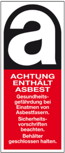 Asbest-enthält-Hinweis