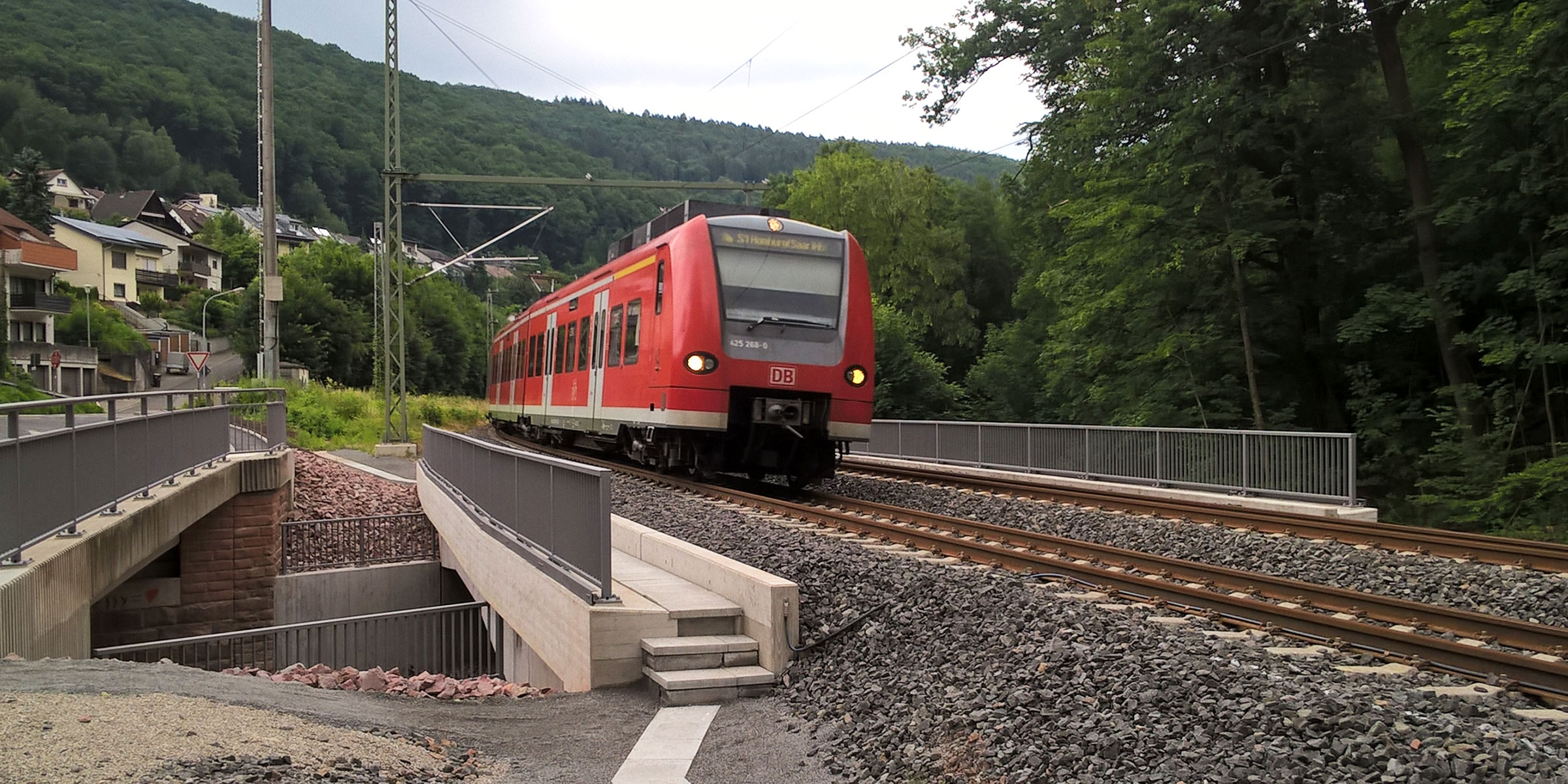 Eisenbahnüberführung über die Steinach in Neckarsteinach