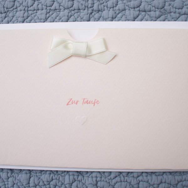 Baptism card pink