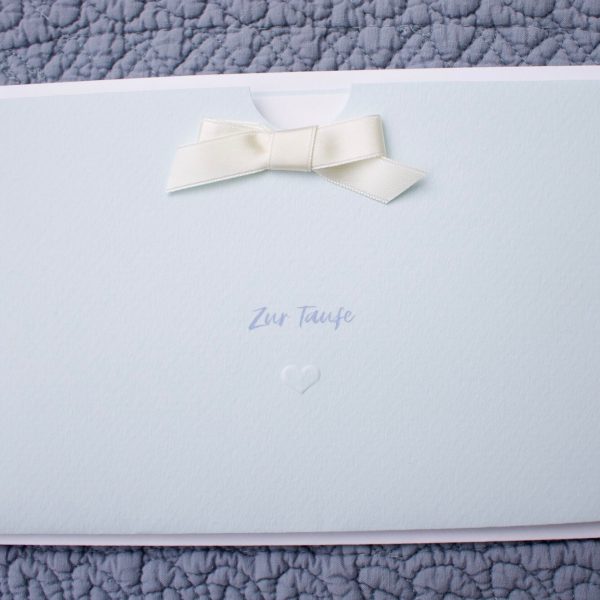 Baptism card blue