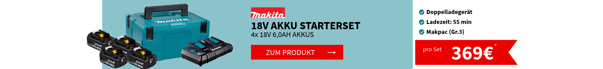 Makita Akku-Starter Set
