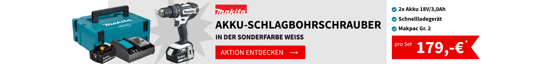 Makita Akku-Schlagbohrschrauber im Programm