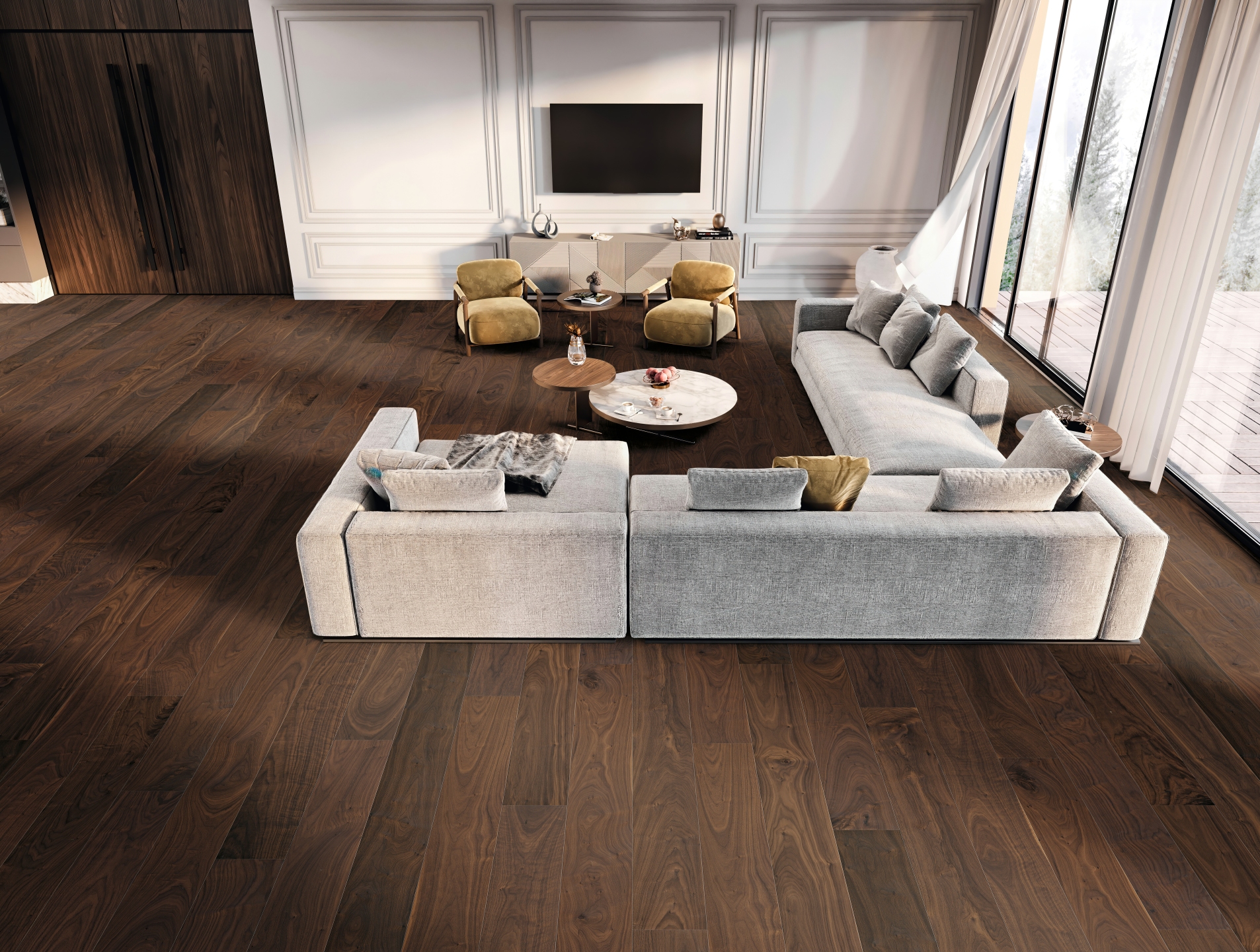 Parkett 4000 Landhausdiele Amerikanischer Nussbaum