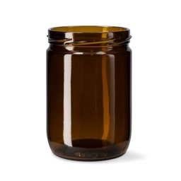 Einmachglas 490 ml (Braunglas), rund, Gewinde TO-82