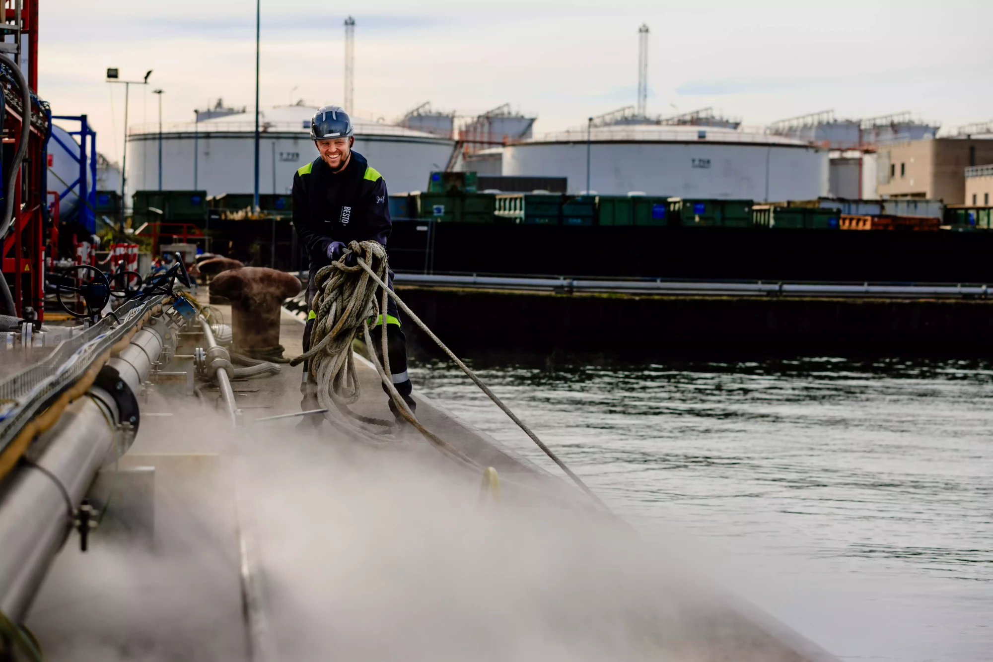 Propylen-Barge (2.100 m³) – Entgasung, 11.058 l Produktrückgewinnung