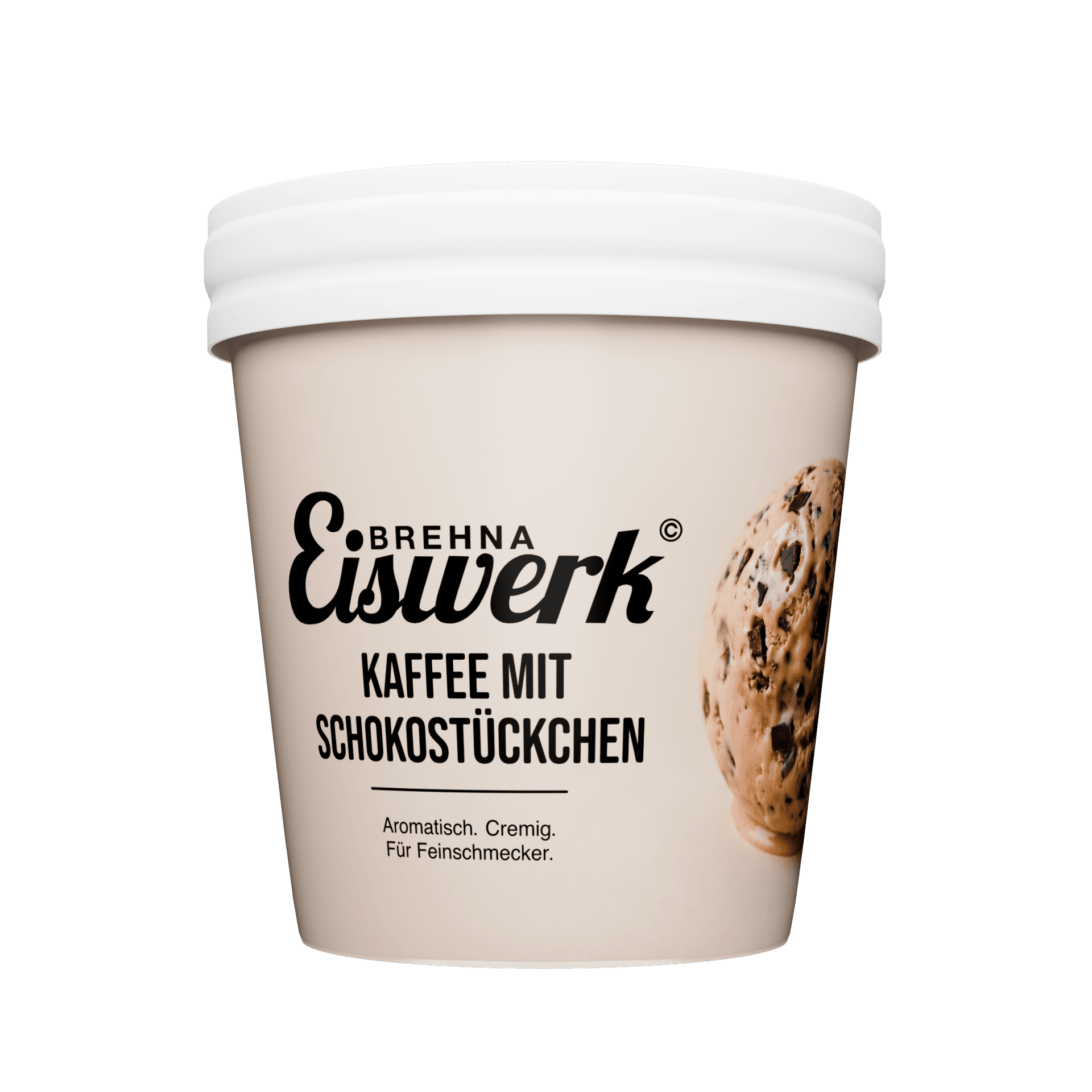 Kaffeeeis mit Schokoladenstücken