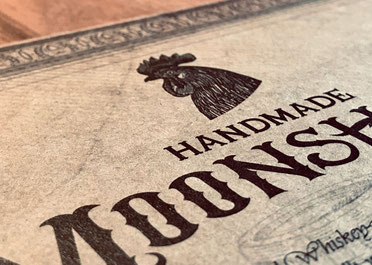 Certificate / Brochure Handmade Moonshine
