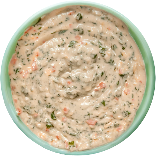 Basilikum-Oliven-Tomaten-Creme