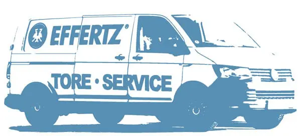 Service-Fahrzeug im bundesweiten Servicenetz