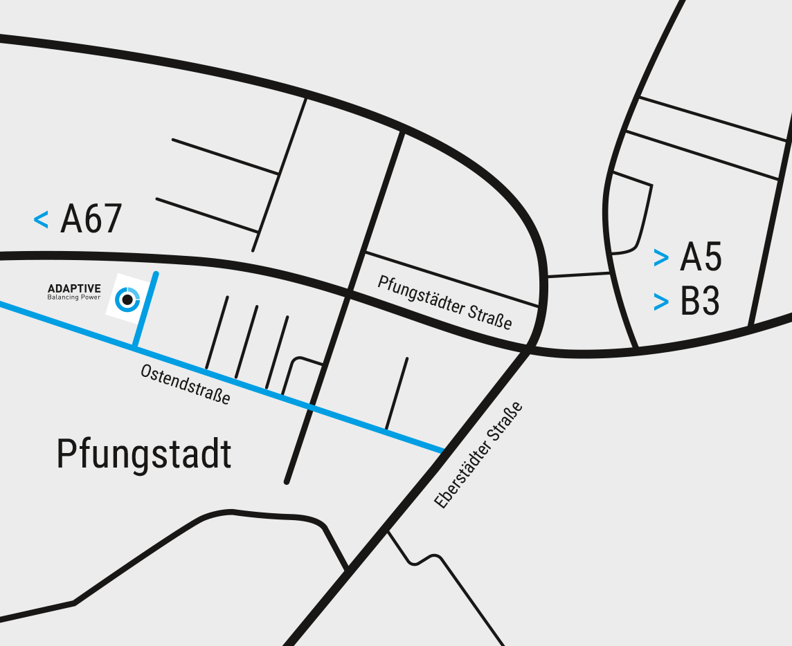 Anfahrtsplan Hauptsitz Pfungstadt