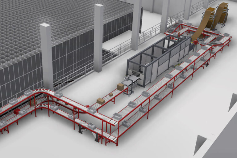 Inline-Verpackungsmaschine mit Fördertechnik