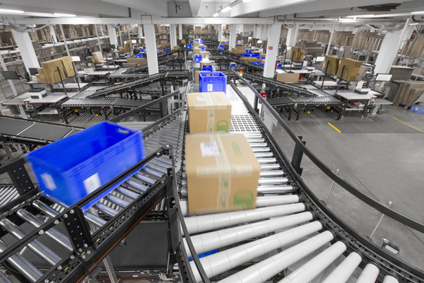 Behälterfördertechnik bei Frank Flechtwaren