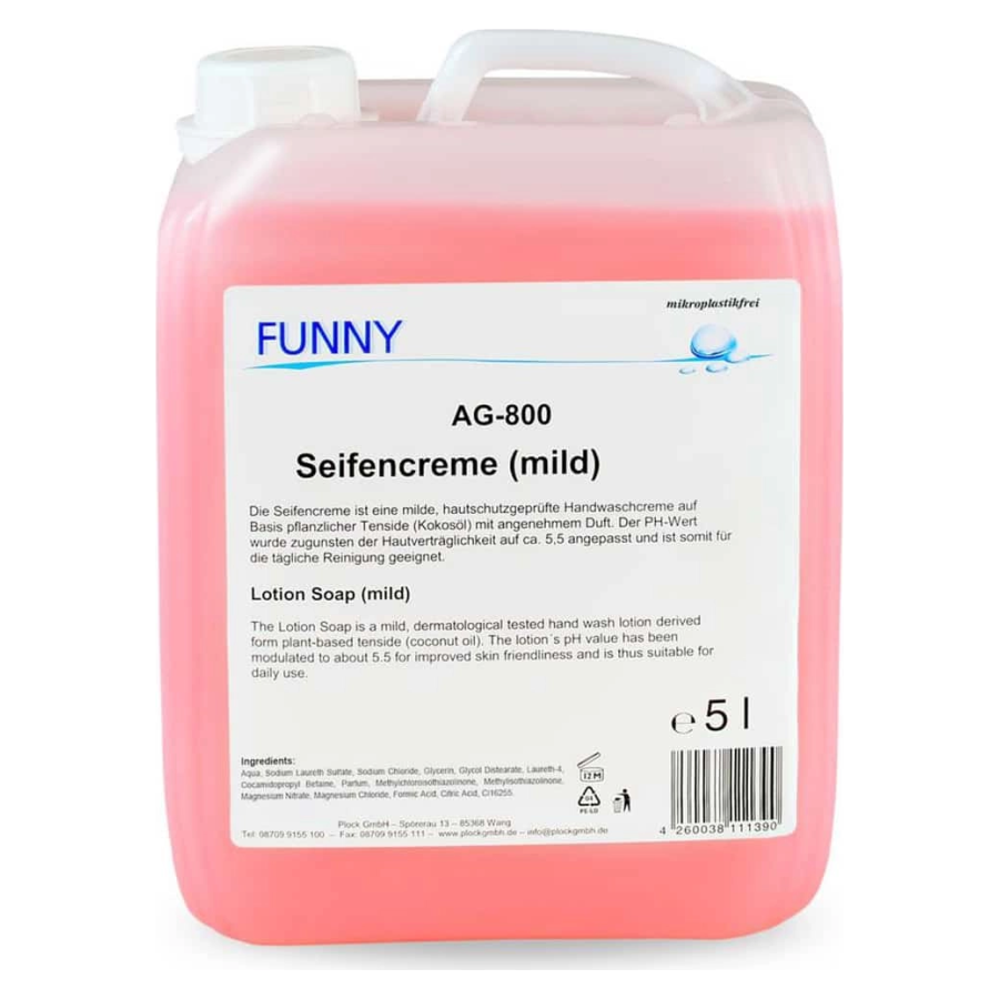 Seifencreme Funny rosa, 5 L