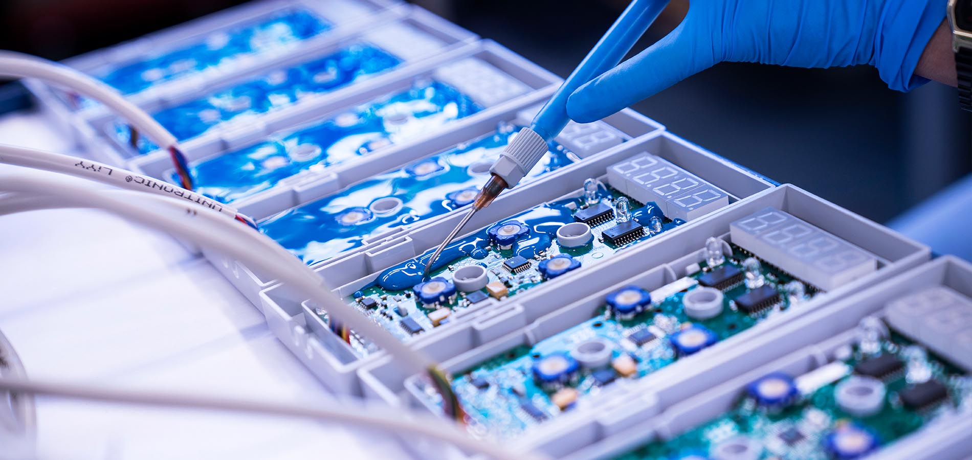 Vergossene Elektronik