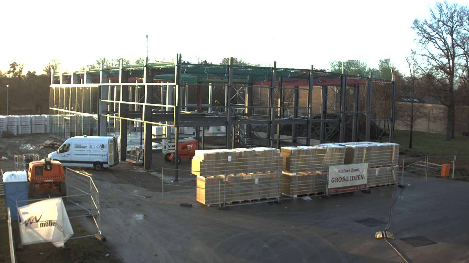 Bauphase der Brauerei in Brackwede