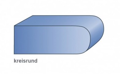 Kantenausführung rechtwinklig