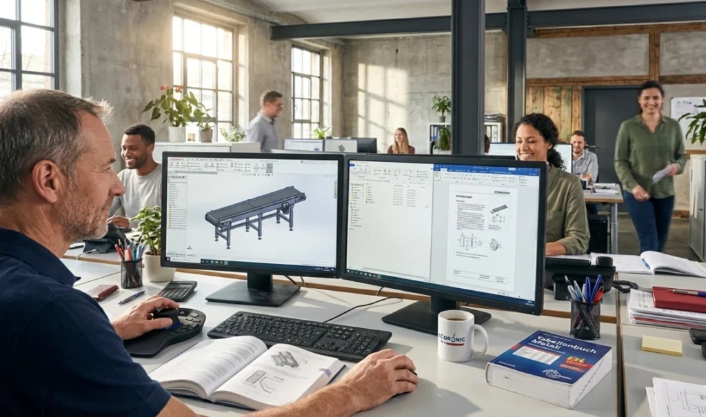 Ingenieur bei der Konstruktion eines 3D-Modells