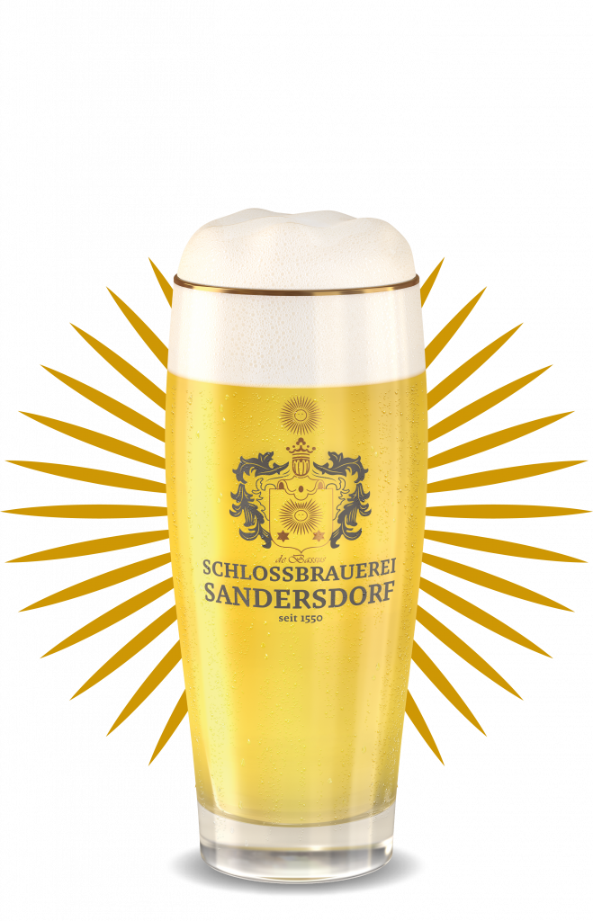 Sandersdorfer Bio-Bier im Glas