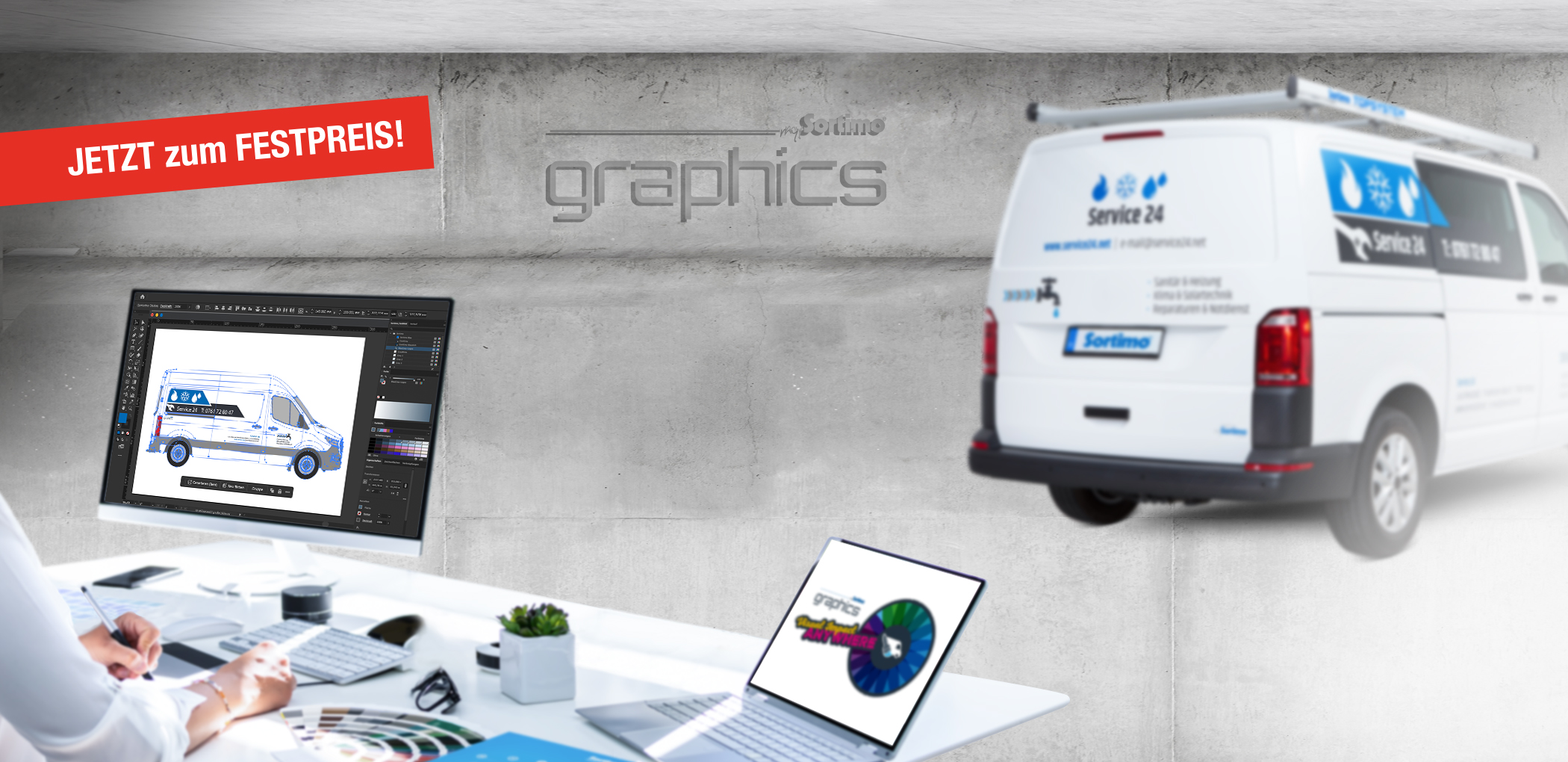 my Sortimo graphics Fahrzeugbeklebung