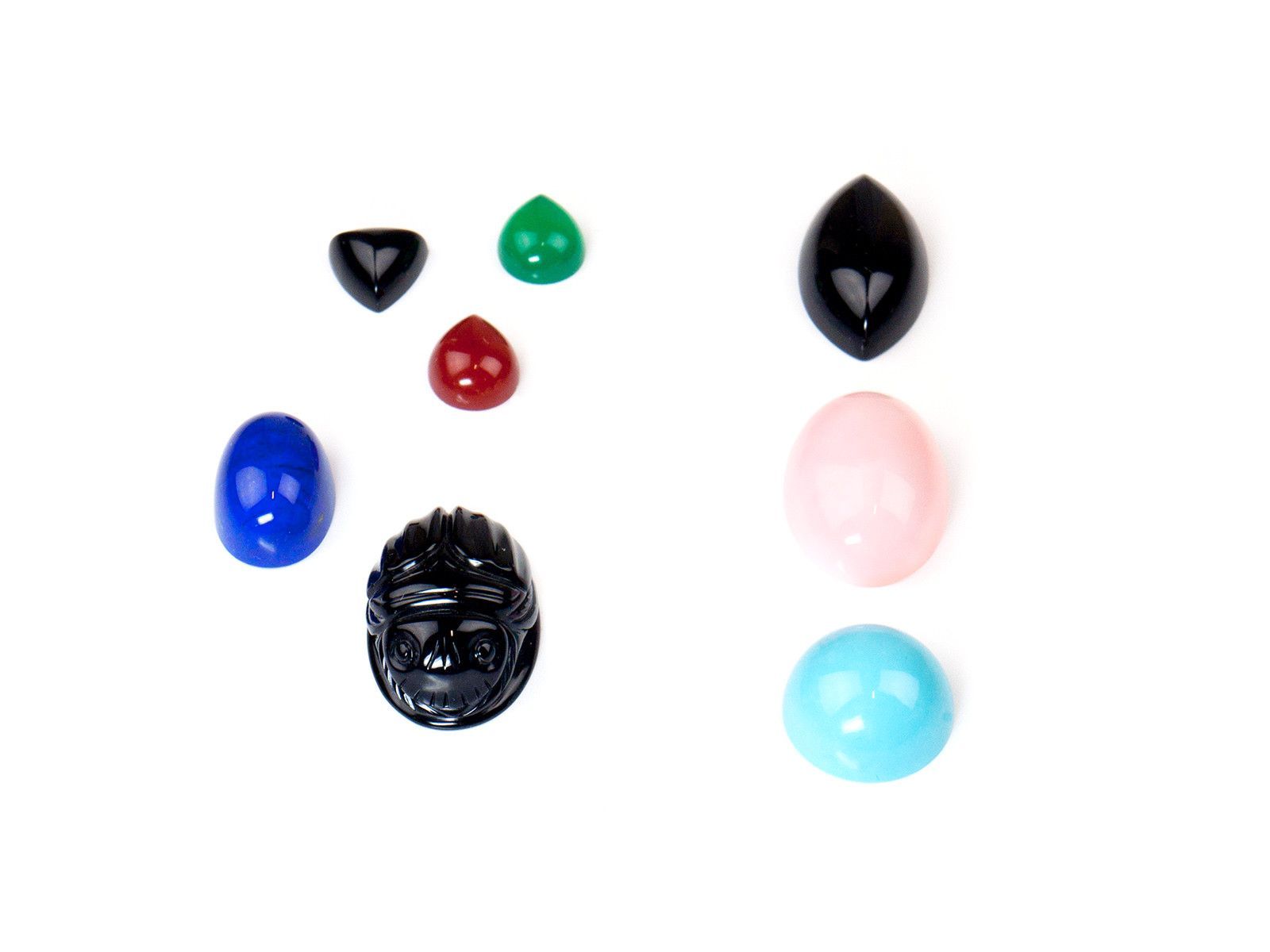 Cabochons (flach, Kegel, Pyramide)