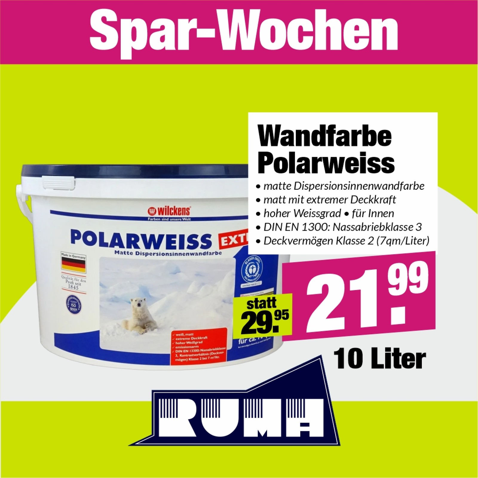 Polarweiss wall paint