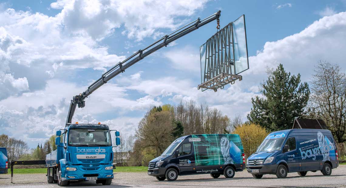 Glasmontage mit Montagehilfe