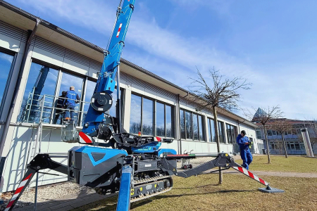 Kranmontage mit Jekko Miniraupenkran