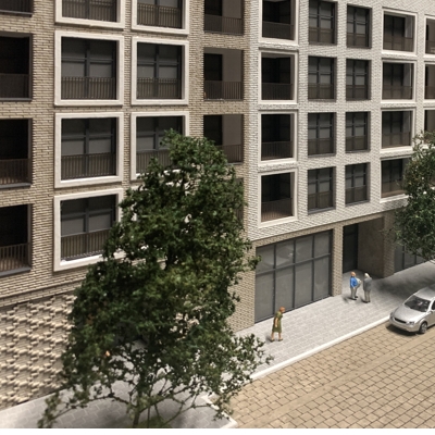 Architekturmodell Wohnanlage am Fleet