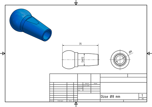 Düse Ø 8 mm (blau)