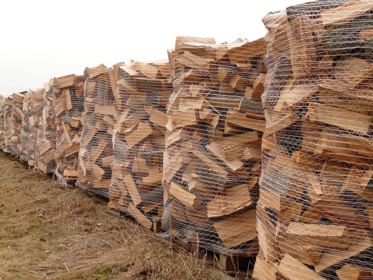 Firewood in sack