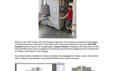 Möbelteile mit BTLx-Schnittstelle auf HOLZ-HER Evolution
