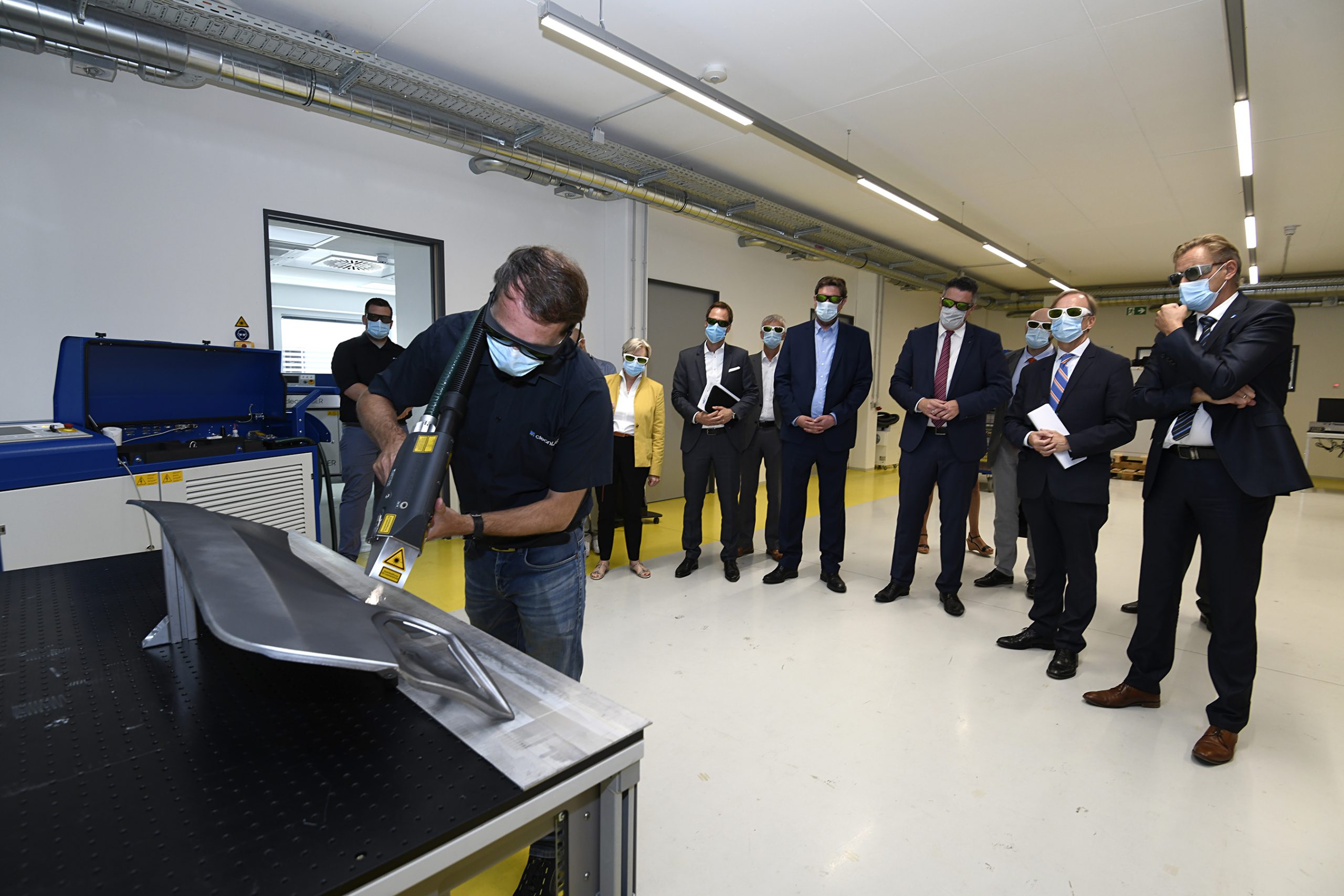 Live-Vorführung der Clean-Lasertechnik
