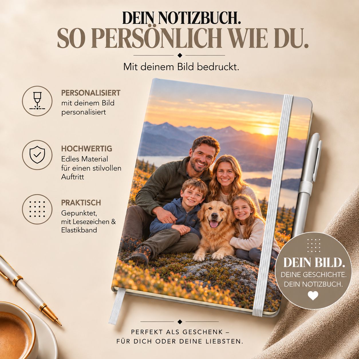 A5-Notizbuch, personalisierbar