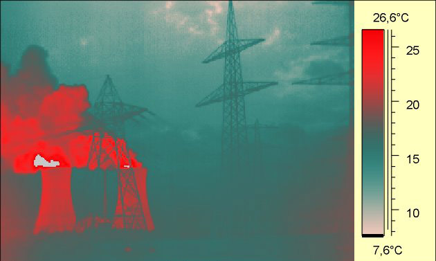Kernkraftwerk – Infrarotbild