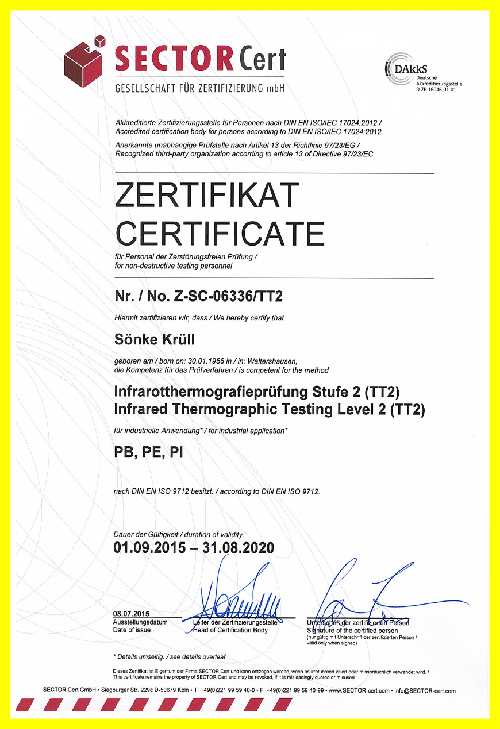 Zertifikat DIN EN ISO 9712