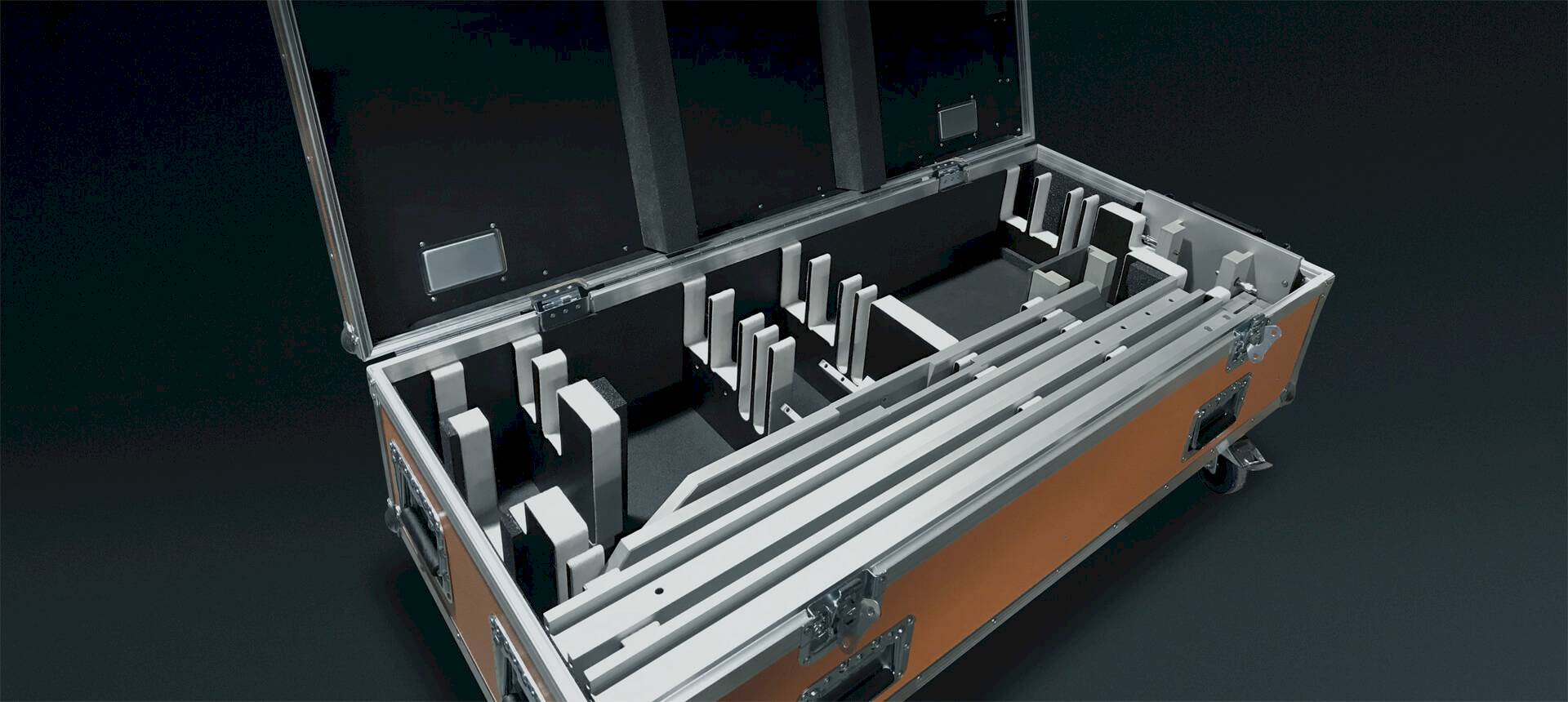 Systemcase für mobile Displaystelen