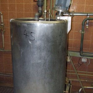 Tank with Mixer, Edelstahl, 520 l