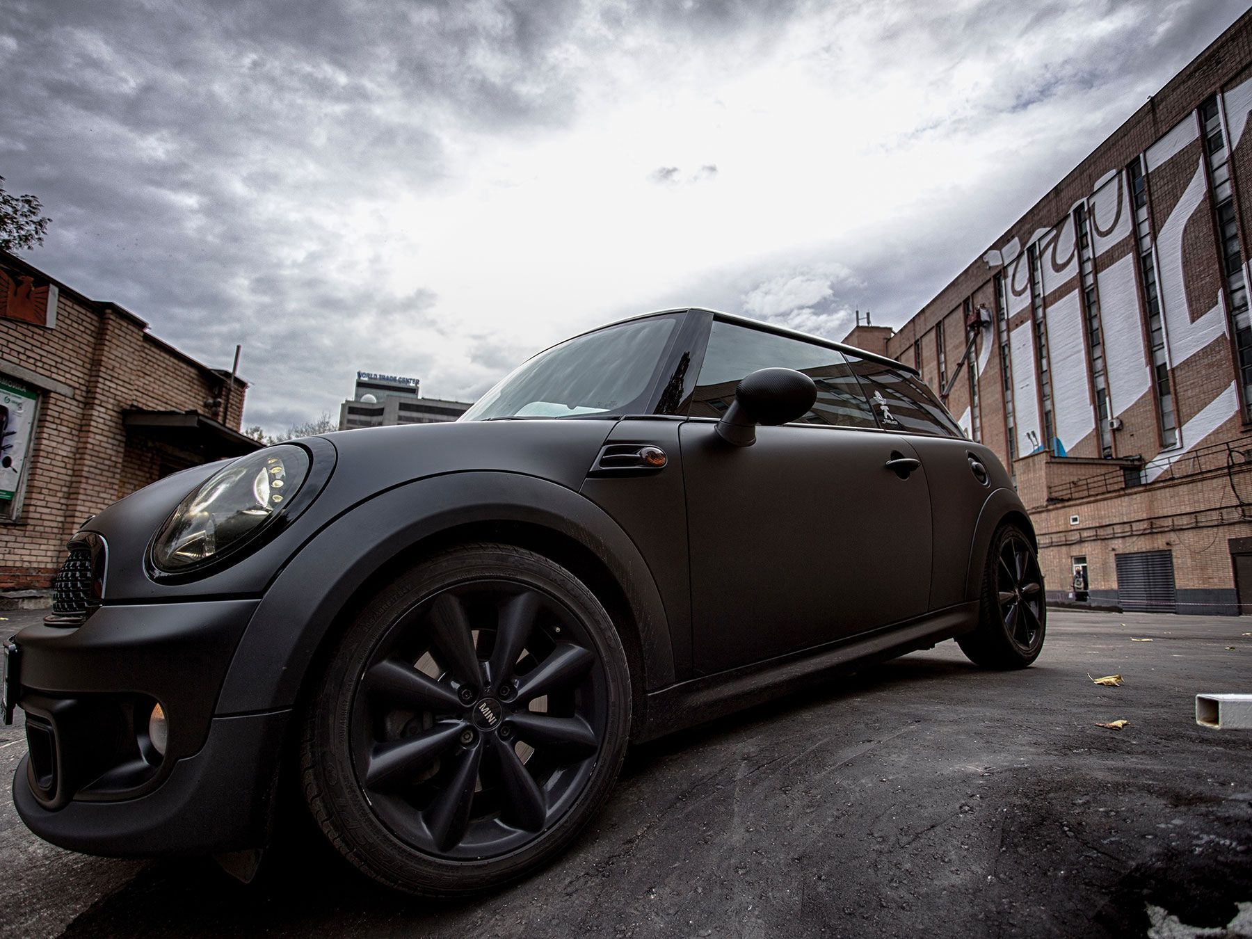 Matte schwarze Car-Wrapping-Folie